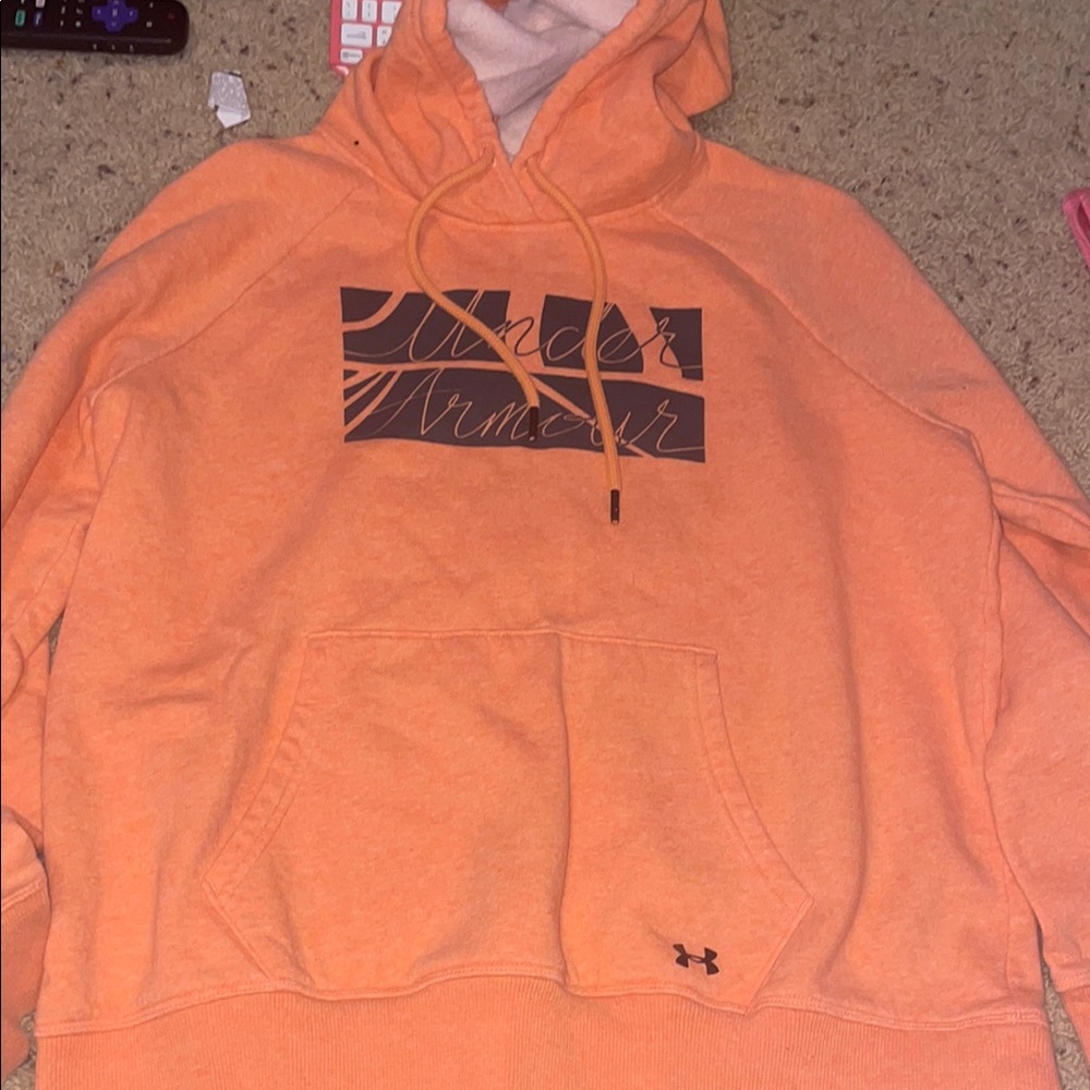 Under Armour Orange Sweater with Geometric Design